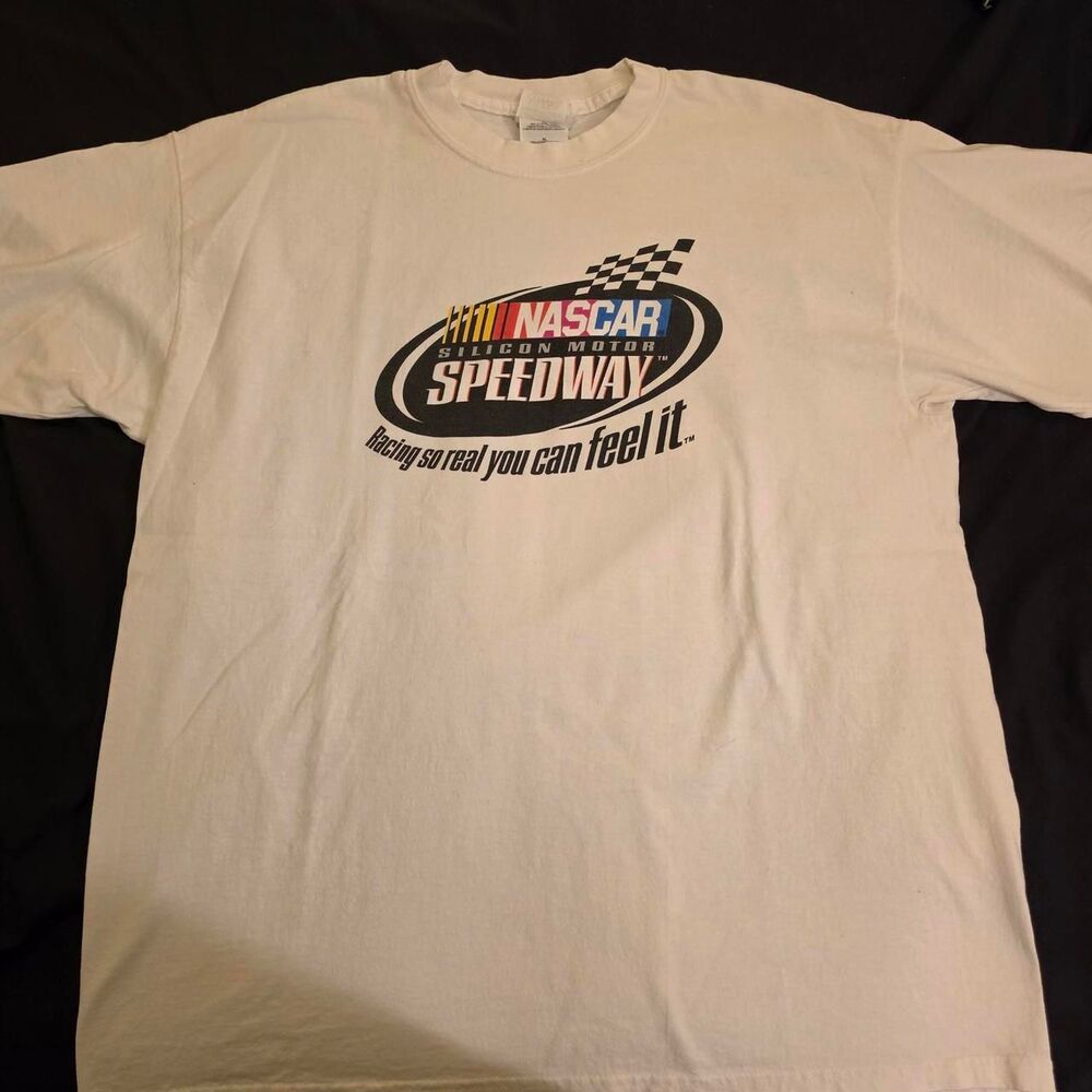 Nascar Men's White Logo Graphic Tee